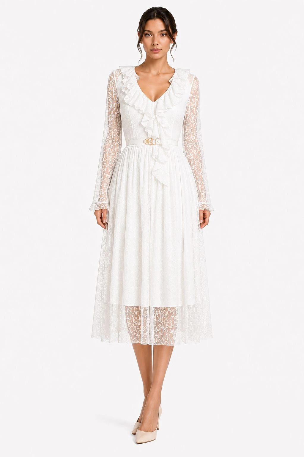 Premium Dantel Midi Elbise
